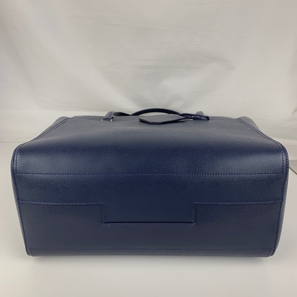 New Tory Burch Parker Navy Leather Tote 37169 - Picture 7 of 8